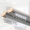 Ceiling-Mount Curtain Track, 60–680 cm, Quiet 2-Track Aluminum Panel Curtain Track, Gray, 3.6 m view 1
