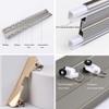 Ceiling-Mount Curtain Track, 60–680 cm, Quiet 2-Track Aluminum Panel Curtain Track, Gray, 3.6 m view 2