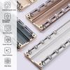 Ceiling-Mount Curtain Track, 60–680 cm, Quiet 2-Track Aluminum Panel Curtain Track, Gray, 3.6 m view 3