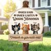 Geschenke Mall Personalized Wooden Sign - Our House - Customize Your Sign, Cat Sign with Name (1 Cat) view 2