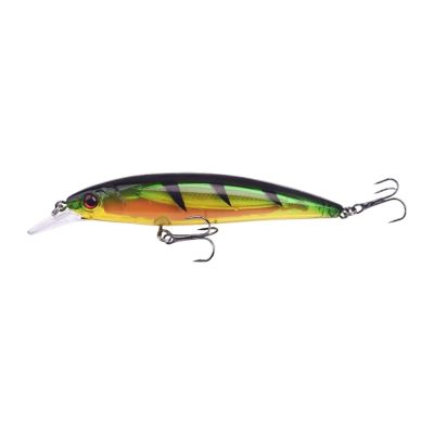1-Piece Floating Minnow Fishing Lure, 11 cm, 11.5 g, Plastic Wobbler, Artificial Hard Bait for Bass Fishing with Hooks (E)