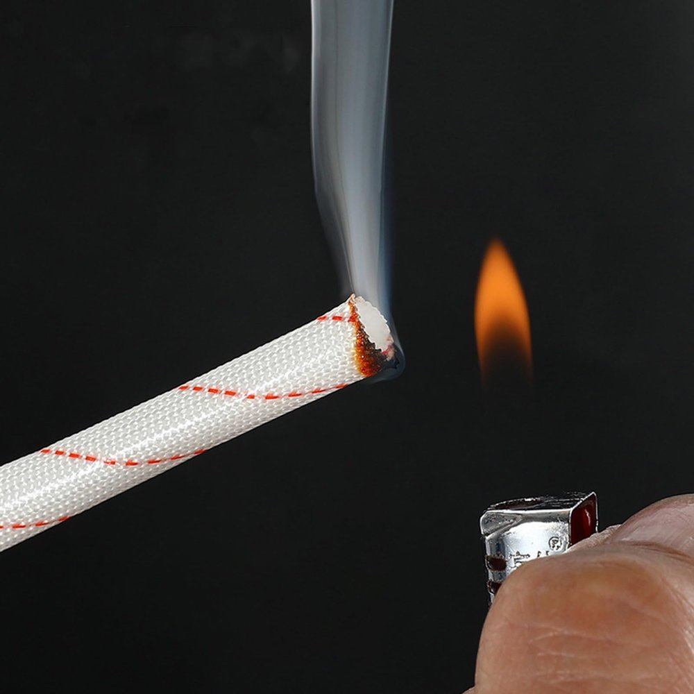 Fiberglass Tube, Fire-Resistant Sleeve, Heat-Resistant up to 180°C, PE Resin-Coated Cable Protection Sleeve (328 ft/100 m, 60 mm)