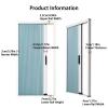 APMOE Honeycomb Pleated Sliding Cabinet Curtain, Push-Pull, No-Drill Privacy Shade, Blue, 90 x 50 cm view 4