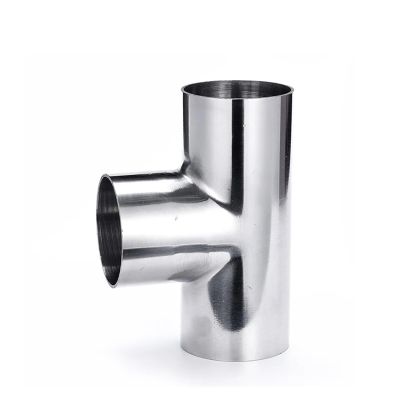 GUYTRM 304 Stainless Steel Sanitary Weld Tee, 16/19/22/25/32/34/38/42/45/51/57/63/76/89/102 mm OD, lingli (12.7 x 1.5 mm)