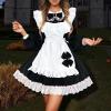 Dirndl Cosplay Costume, 2025 Style, Elegant Gothic Outfit, Dark Dress, Cute Long-Sleeve Costume for Performances (Black, M) view 3