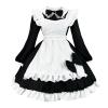 Dirndl Cosplay Costume, 2025 Style, Elegant Gothic Outfit, Dark Dress, Cute Long-Sleeve Costume for Performances (Black, M) view 4
