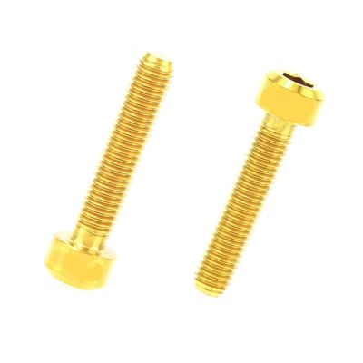2-Piece/Pack M5x25 Bicycle Brake Lever Mounting Screws, Extended Hydraulic Disc Brake Screws (M5x25 Gold)
