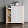 APMOE Honeycomb Pleated Sliding Cabinet Curtain, No-Drill Push-Pull Privacy Curtain, White, 80 x 110 cm view 1