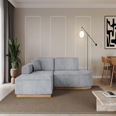 ALTDECOR IREA-L1-v2 L-Shaped Corner Sofa 232 x 165 x 80 cm, Gray