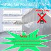 Extra-Large 304 Stainless Steel Waterfall Spillway for Koi Ponds and Pools, Adjustable 243.8 cm Waterfall Fountain with Pipe Connection view 4