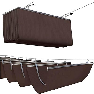 U-Shaped Retractable Wave Sun Shade, 1.3 x 14 m