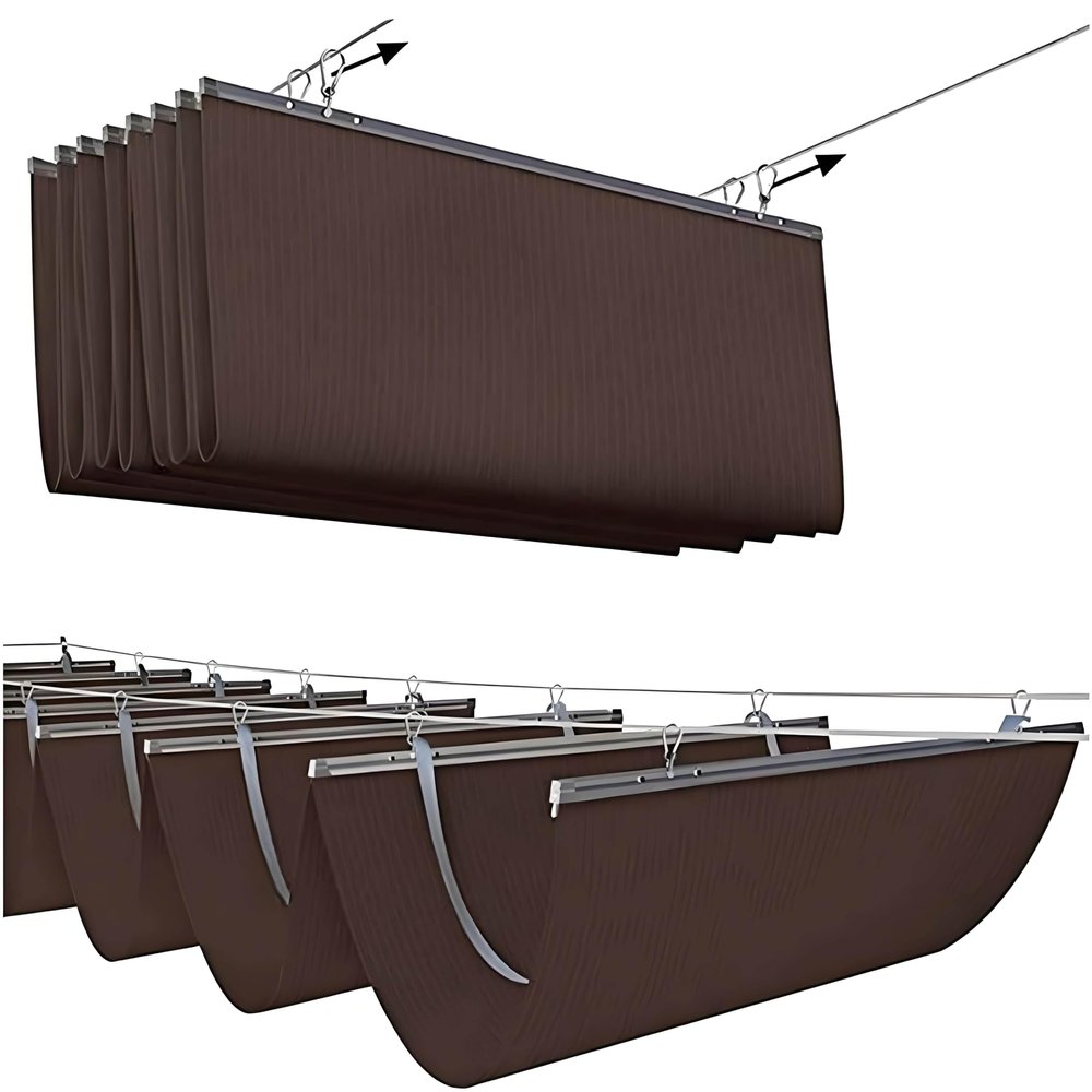 U-Shaped Retractable Wave Sun Shade, 1.3 x 14 m