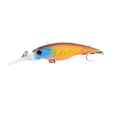 1pc 8cm Minnow Wobbler Crankbait Fishing Lure, 5.5g, 3D Eyes