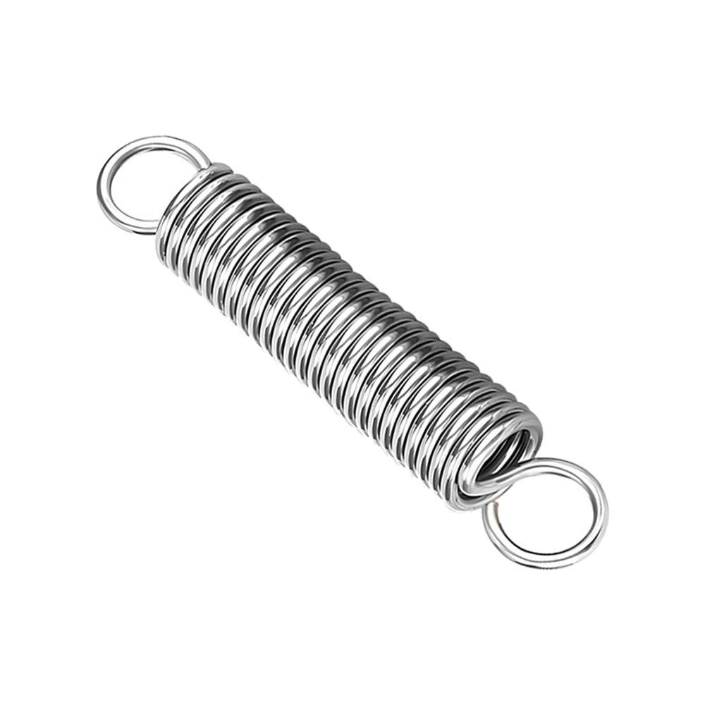 ApuaVireo&Co Stainless Steel Double-Hook Tension Spring for Sports Equipment, 8 mm OD, 30 cm Long (Wire: 1 mm)