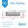ApuaVireo&Co Stainless Steel Double-Hook Tension Spring for Sports Equipment, 8 mm OD, 30 cm Long (Wire: 1 mm) view 2