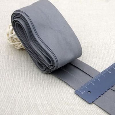 Generic Cotton Bias Tape 40 mm, Single-Fold, 5 m (Gray)