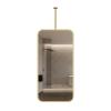 Rectangular Hanging Bathroom Vanity Mirror, Gold, 60 x 120 cm view 1