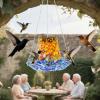 Solar Hummingbird Feeder with Stained Glass view 2