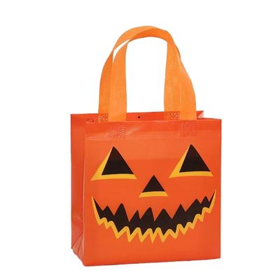 SYJYM Halloween Nonwoven Treat Bags, Pumpkin, Ghost, Bat, Mummy, and Monster