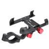 EJUOYO Aluminum Bicycle Phone Holder for Handlebars and Rearview Mirrors, 360° Rotatable, Black view 3