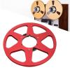 Diyeeni Audio Tape Reel, Empty Aluminum 10.5-Inch Take-Up Reel for 1/4-Inch Tape, 6-Hole, Red view 1