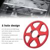 Diyeeni Audio Tape Reel, Empty Aluminum 10.5-Inch Take-Up Reel for 1/4-Inch Tape, 6-Hole, Red view 2