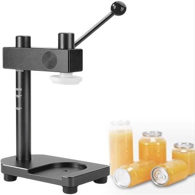 Manual Can Sealing Tool, Adjustable Height for Secure Sealing, Ideal for Aluminum and Plastic Cans