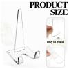 SIXRUN Plate Display Stands, 2-Pack, Clear Acrylic view 3