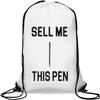 Sell Me This Pen Gym Sack Casual Drawstring Bag White view 1