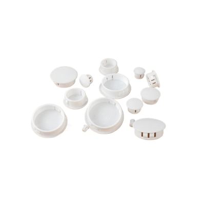 Round Nylon Hole Plugs, Decorative Plastic Covers, White, 13 mm, 20 pcs