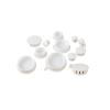 Round Nylon Hole Plugs, Decorative Plastic Covers, White, 13 mm, 20 pcs view 1