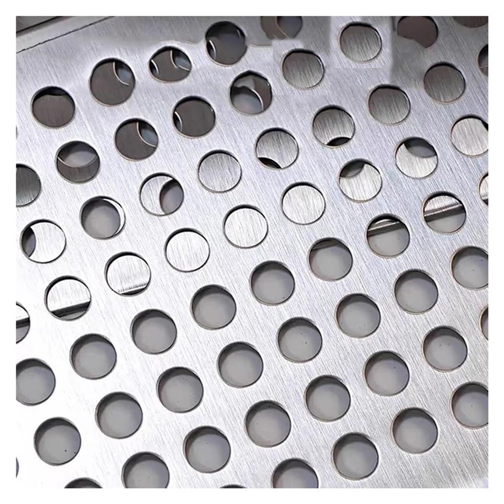 Qulamrdk 304 Stainless Steel Perforated Sheet, Decorative Corrosion-Resistant Metal Mesh, Drain & Outdoor Guard Grille (10 mm Mesh, 25 x 25 cm)
