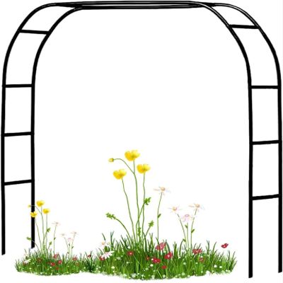 Metal Garden Arch, 120–350 cm, Large Wedding Arch, Climbing Plant Trellis, Rose Arch, W 350 x H 220 cm