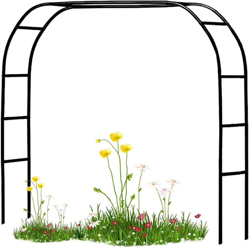 Metal Garden Arch, 120–350 cm, Large Wedding Arch, Climbing Plant Trellis, Rose Arch, W 350 x H 220 cm