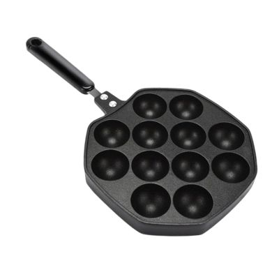 Takoyaki Octopus Ball Maker Pan, 12-Hole Takoyaki Baking Pan for Kitchen or Restaurant