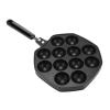 Takoyaki Octopus Ball Maker Pan, 12-Hole Takoyaki Baking Pan for Kitchen or Restaurant view 3