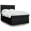 Teenpull Box Spring Bed with Mattress and Headboard, 160 x 200 cm, Black view 1