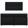 Teenpull Box Spring Bed with Mattress and Headboard, 160 x 200 cm, Black view 4