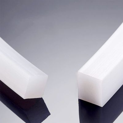 1-Piece 2 m High-Temperature-Resistant White Solid Silicone Rubber Sealing Strip, 5 × 5 mm