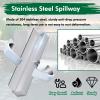 Stainless Steel Pond Filter and Waterfall Spillway, Recessed Wall Water Flow for Garden, Patio, Pool, and Spa view 3