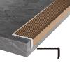 Non-Slip Stair Edge Mats for Outdoor Stairs, Ribbed Metal Edge Protection view 1