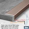 Non-Slip Stair Edge Mats for Outdoor Stairs, Ribbed Metal Edge Protection view 2