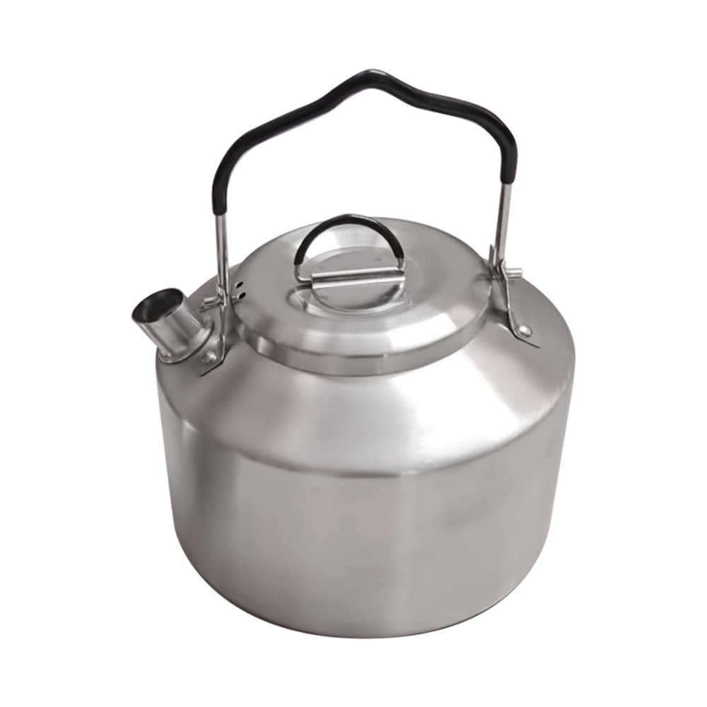 4082 1.8 L Stainless Steel Outdoor Kettle with Black Handle, Qmz296 (C, 14 cm)