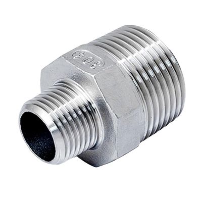 CHAOUYYZ 1/8" 1/4" 3/8" 1/2" 3/4" 1" 2" 3" 4" BSP NPT Male Thread Reducer Hex Nipple, 304 Stainless Steel Pipe Fitting Coupling Adapter, BSPT SS316/3/4 to 1/2 Inch