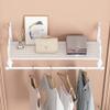 Wall-Mounted Clothing Rack with Shelf, 100 cm, White view 1
