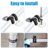 YYIGVMO 5-Pack 89 mm Rubber-Lined U-Clips, 304 Stainless Steel Pipe Clamps view 4