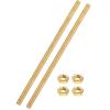 sourcing map 2-Set Brass Fully Threaded Rods, M6 x 1 mm, 150 mm, with Hex Nuts view 1