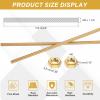 sourcing map 2-Set Brass Fully Threaded Rods, M6 x 1 mm, 150 mm, with Hex Nuts view 2
