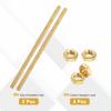 sourcing map 2-Set Brass Fully Threaded Rods, M6 x 1 mm, 150 mm, with Hex Nuts view 3
