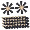 CLISPEED 100 Black Leather Tassel Charms for Crafts, Keychains, Jewelry Making and Bag Charms view 1